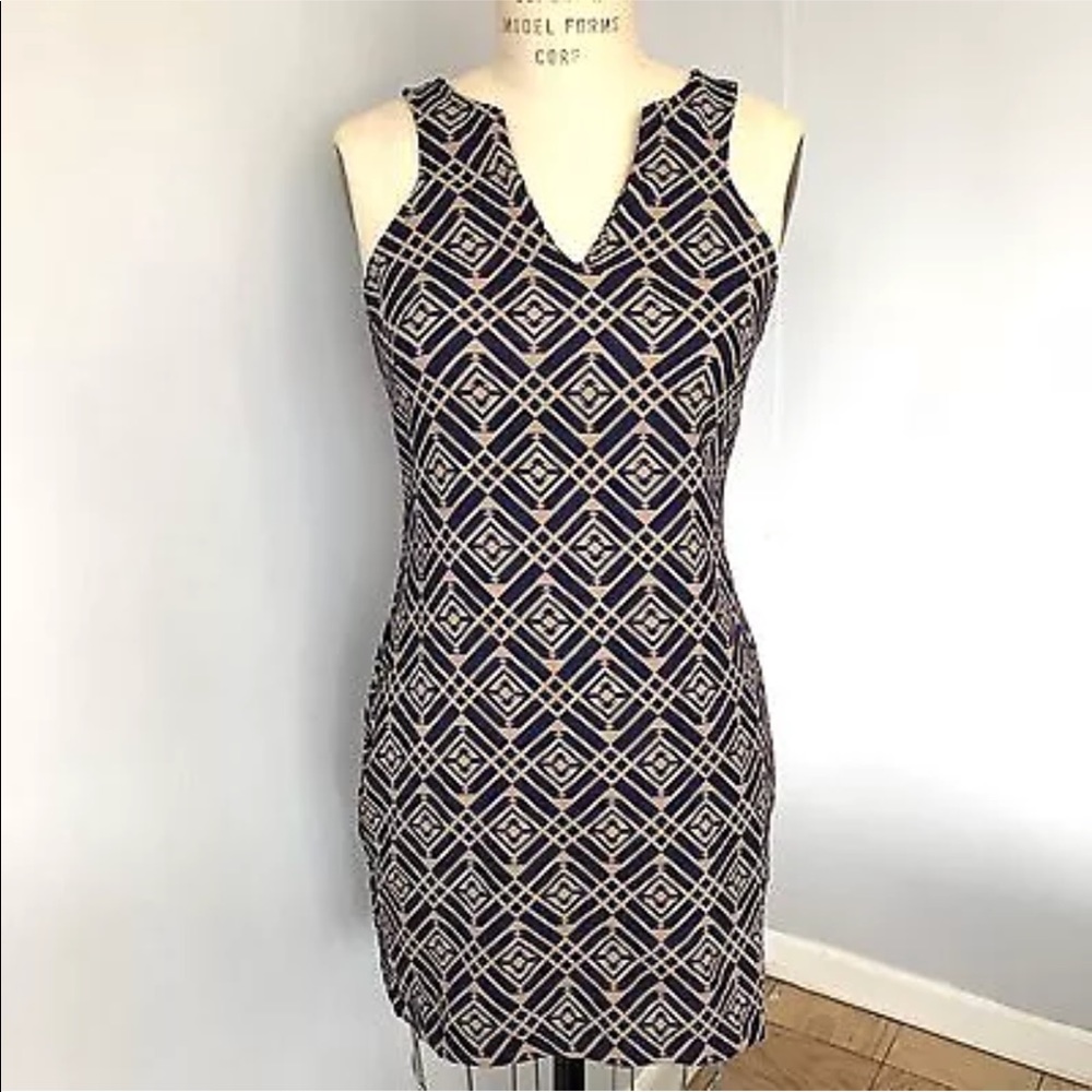 Everly Sheath Geometric Print Dress